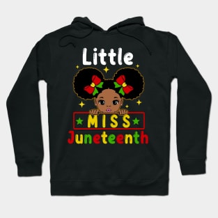 Juneteenth Celebrating 1865 Cute Black Girls Kids Toddler Hoodie